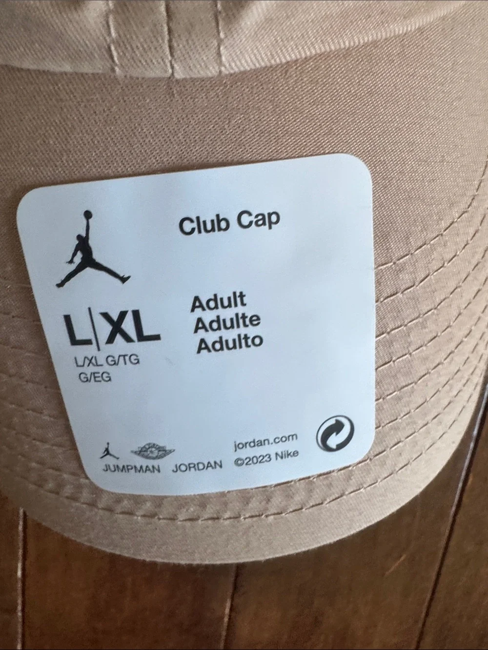 Jordan Club Cap in Tan with Brown Jumpman